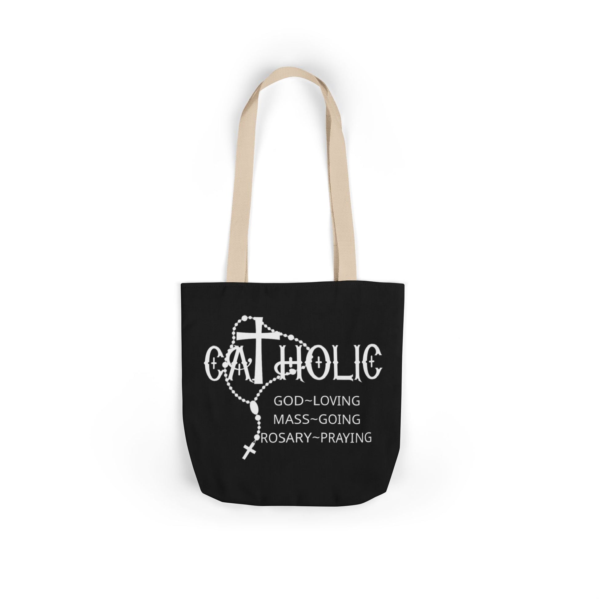 Catholic Faith Canvas Tote Bag Gift for Believers, Church Events, Eco-Friendly Shopper