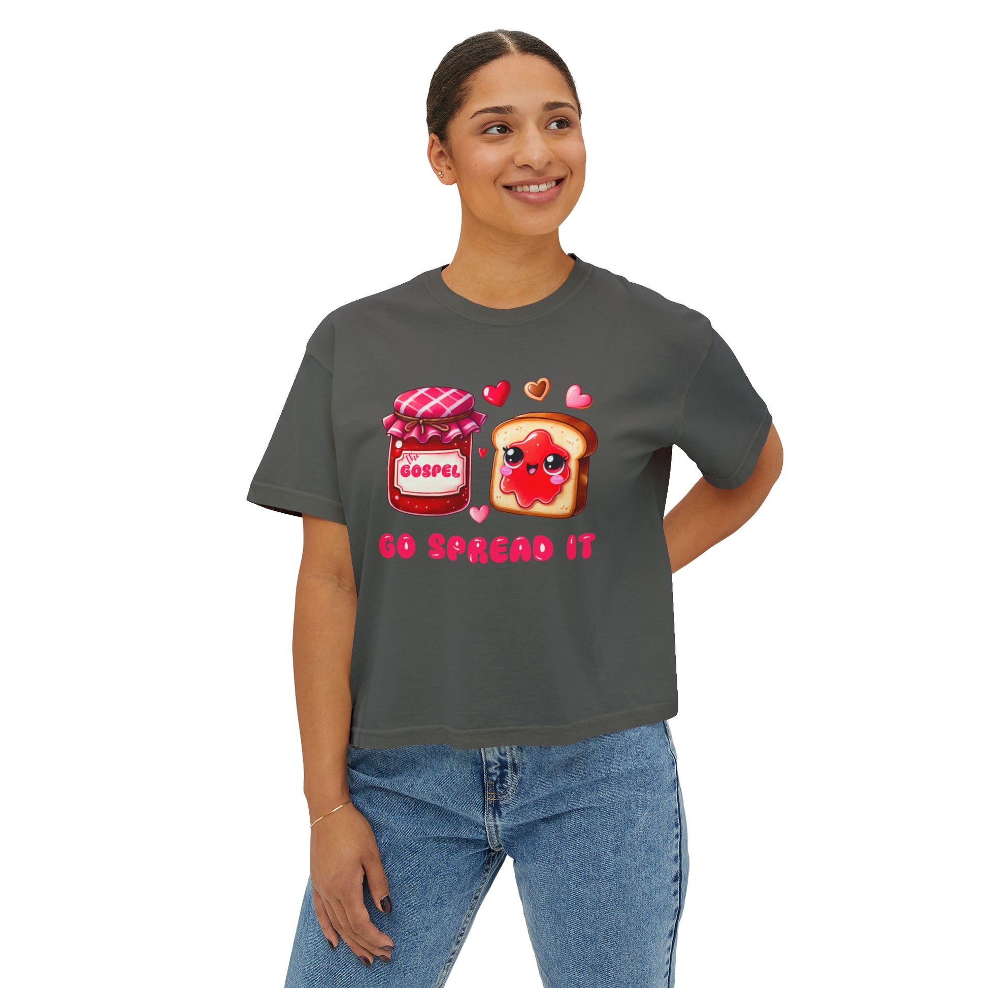 The Gospel  Jam Funny Cute Christian Women's Boxy Tee