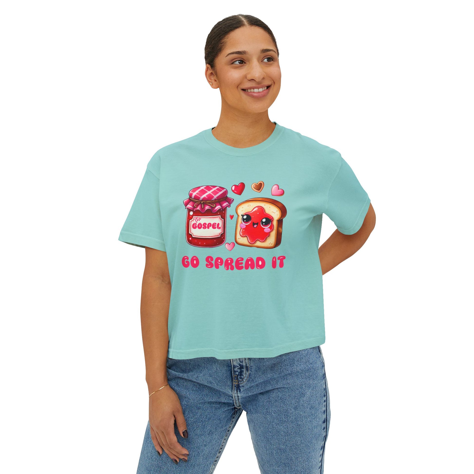 The Gospel  Jam Funny Cute Christian Women's Boxy Tee