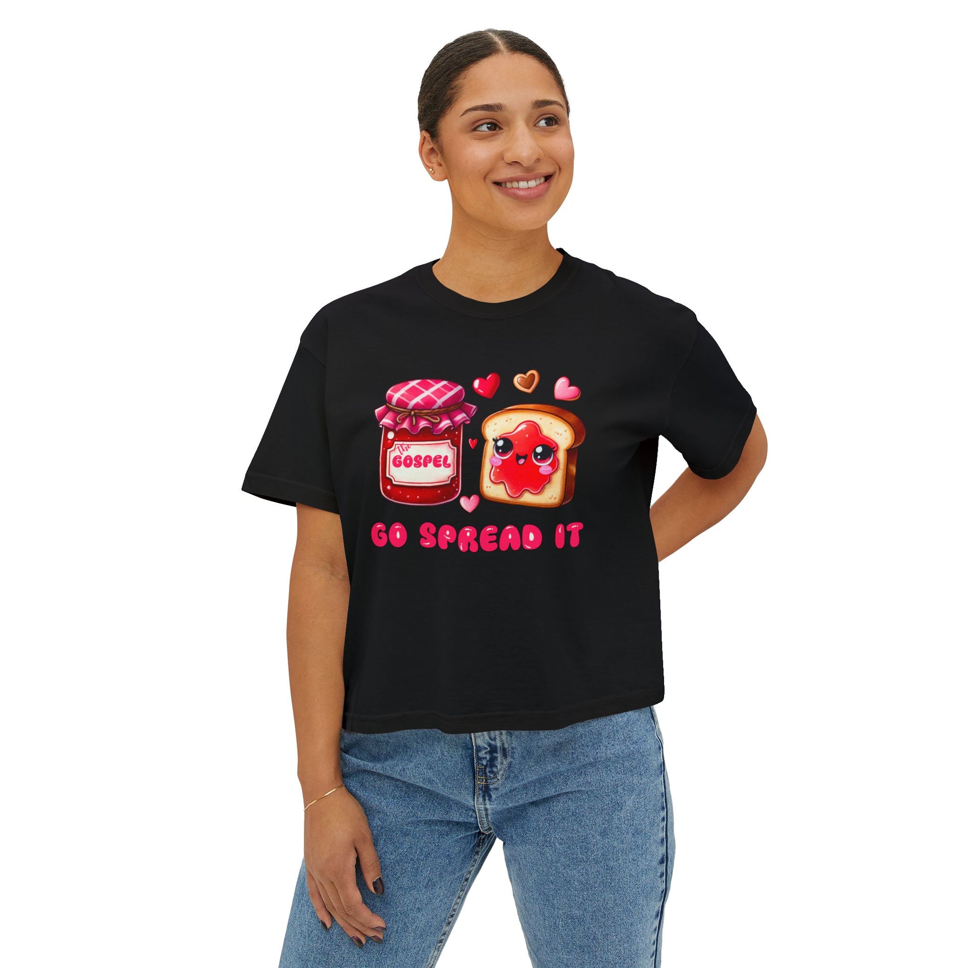 The Gospel  Jam Funny Cute Christian Women's Boxy Tee