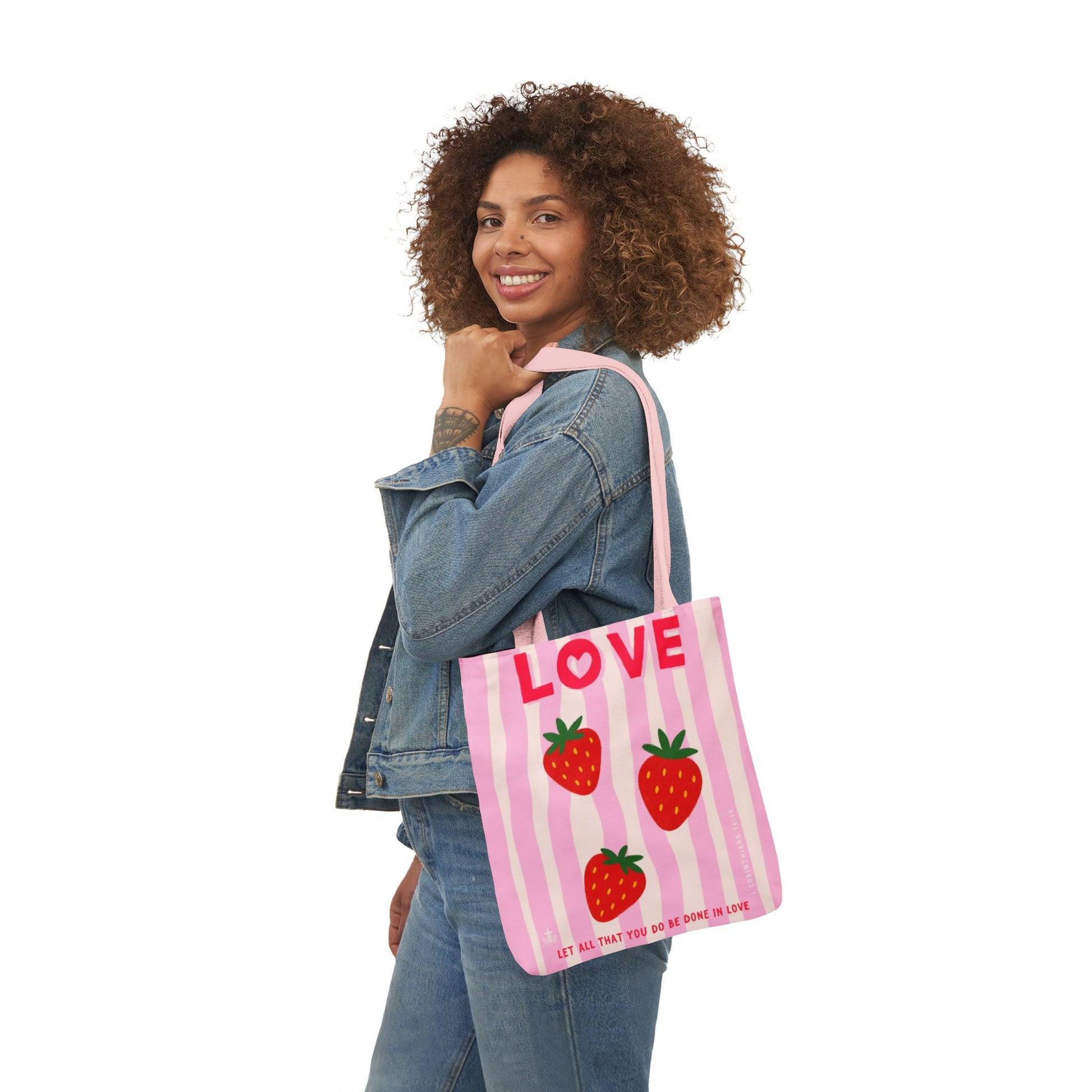 Let All That You Do Be Done In Love Canvas Tote Everyday Use Eco Friendly