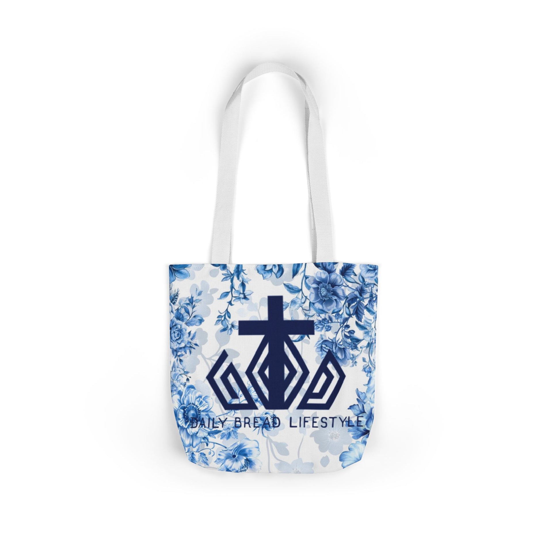 Our Lady of Lourdes Toile Canvas Tote Bag, 5-Color Straps Bible Study