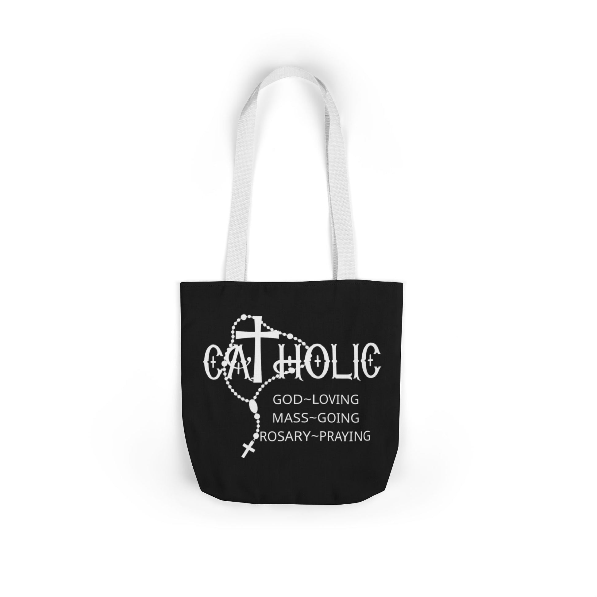 Catholic Faith Canvas Tote Bag Gift for Believers, Church Events, Eco-Friendly Shopper