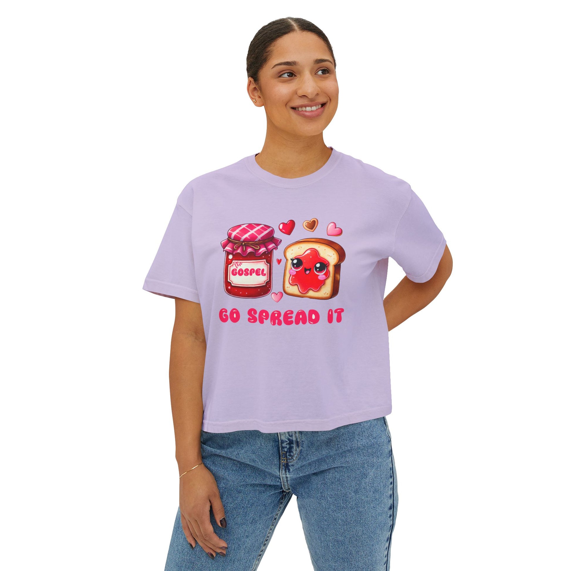 The Gospel  Jam Funny Cute Christian Women's Boxy Tee