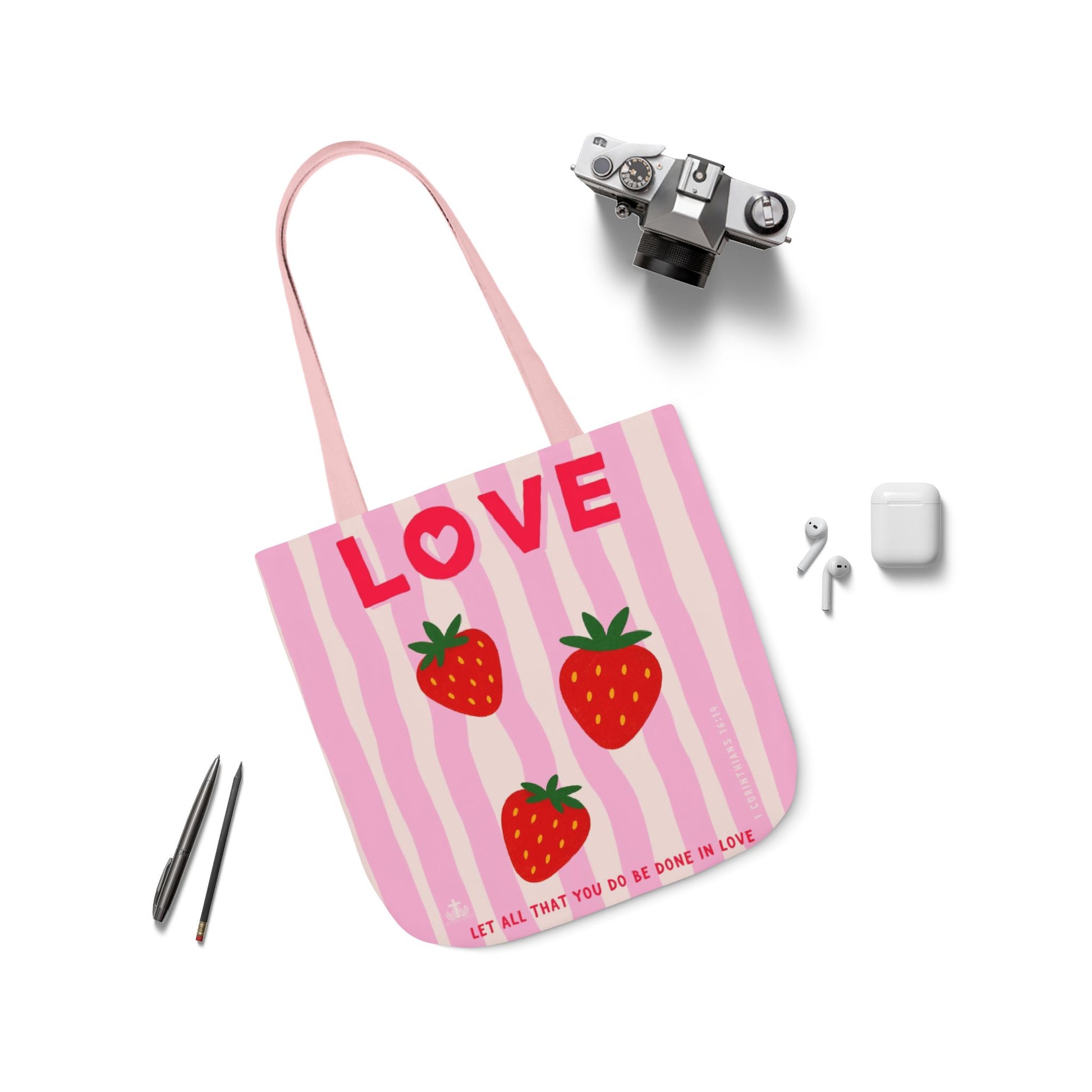 Let All That You Do Be Done In Love Canvas Tote Everyday Use Eco Friendly