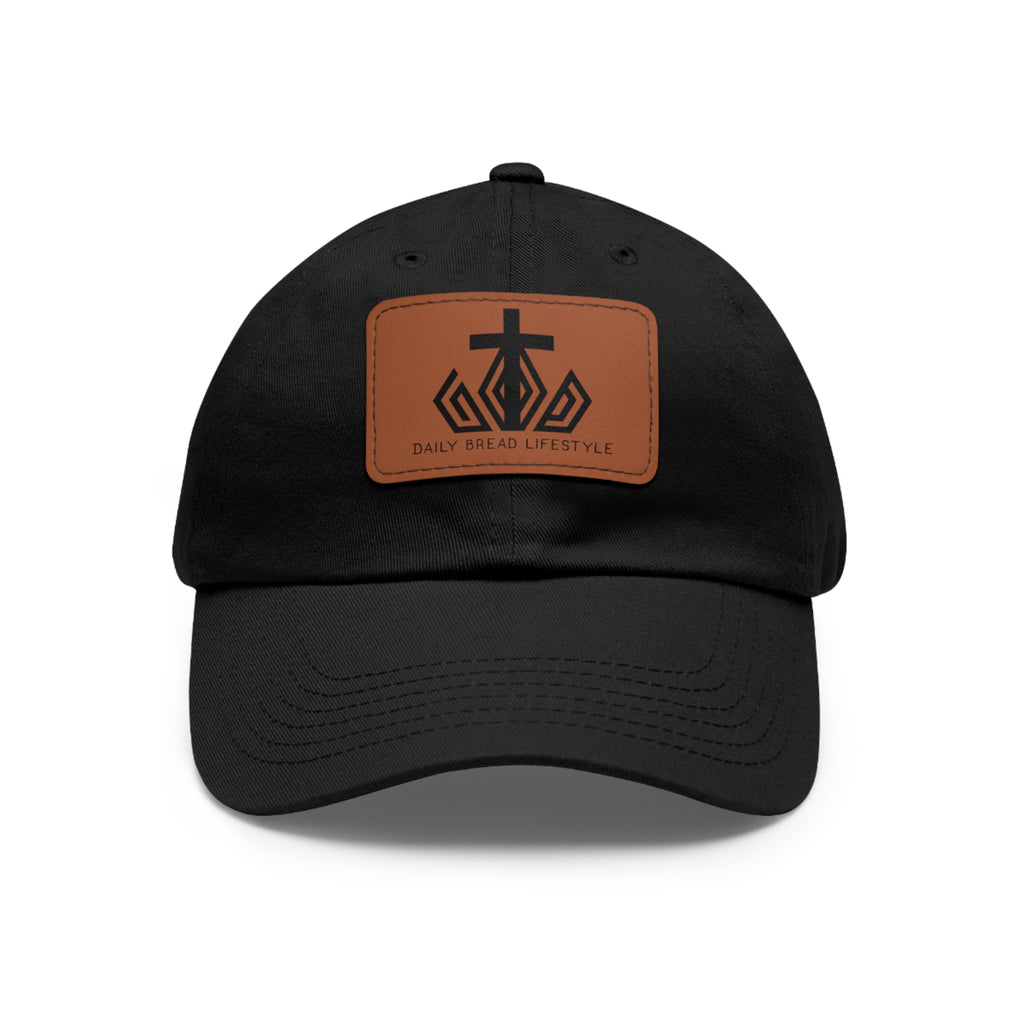 Daily Bread Lifestyle Logo Dad Hat with Brown Leather Patch