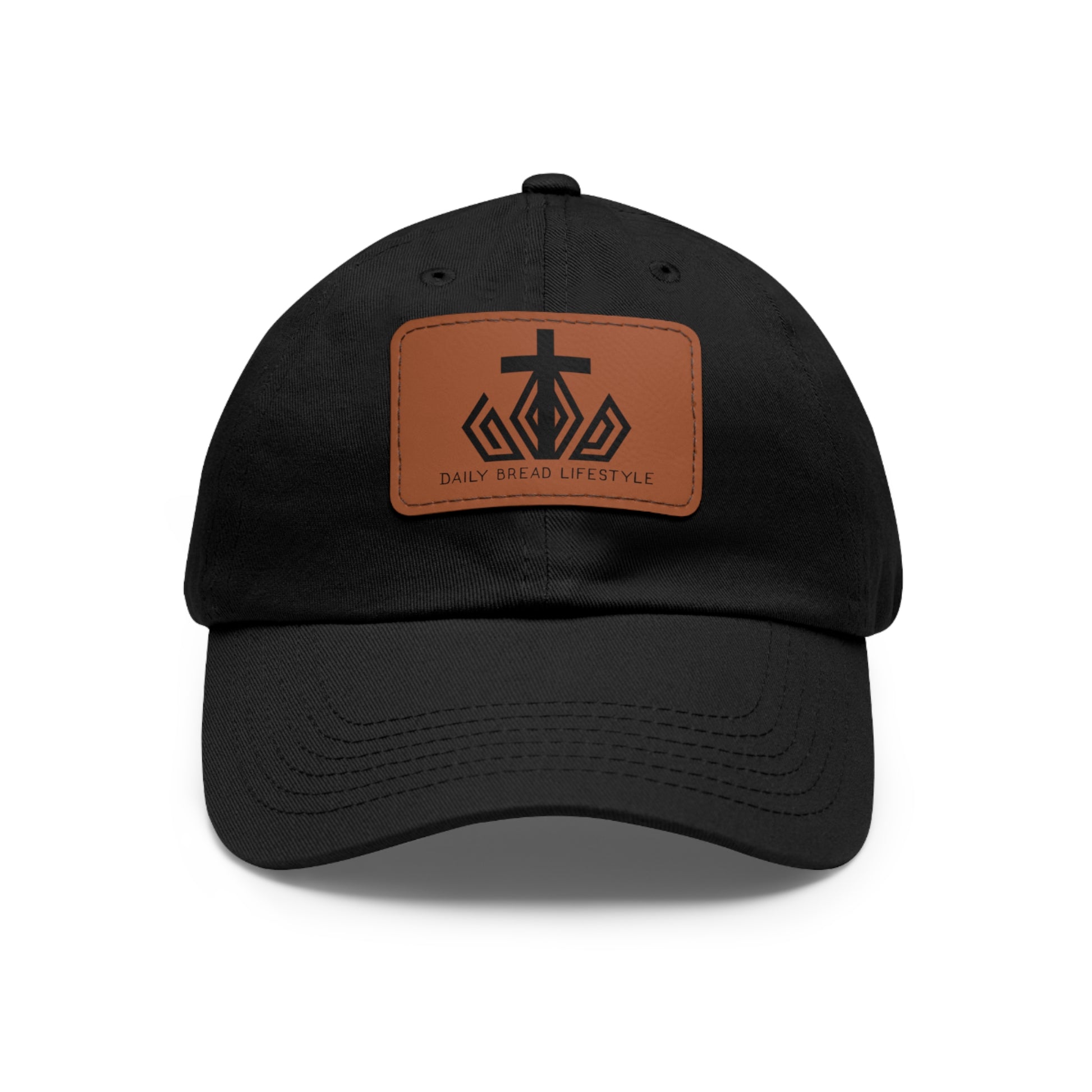 Daily Bread Lifestyle Logo Dad Hat with Brown Leather Patch
