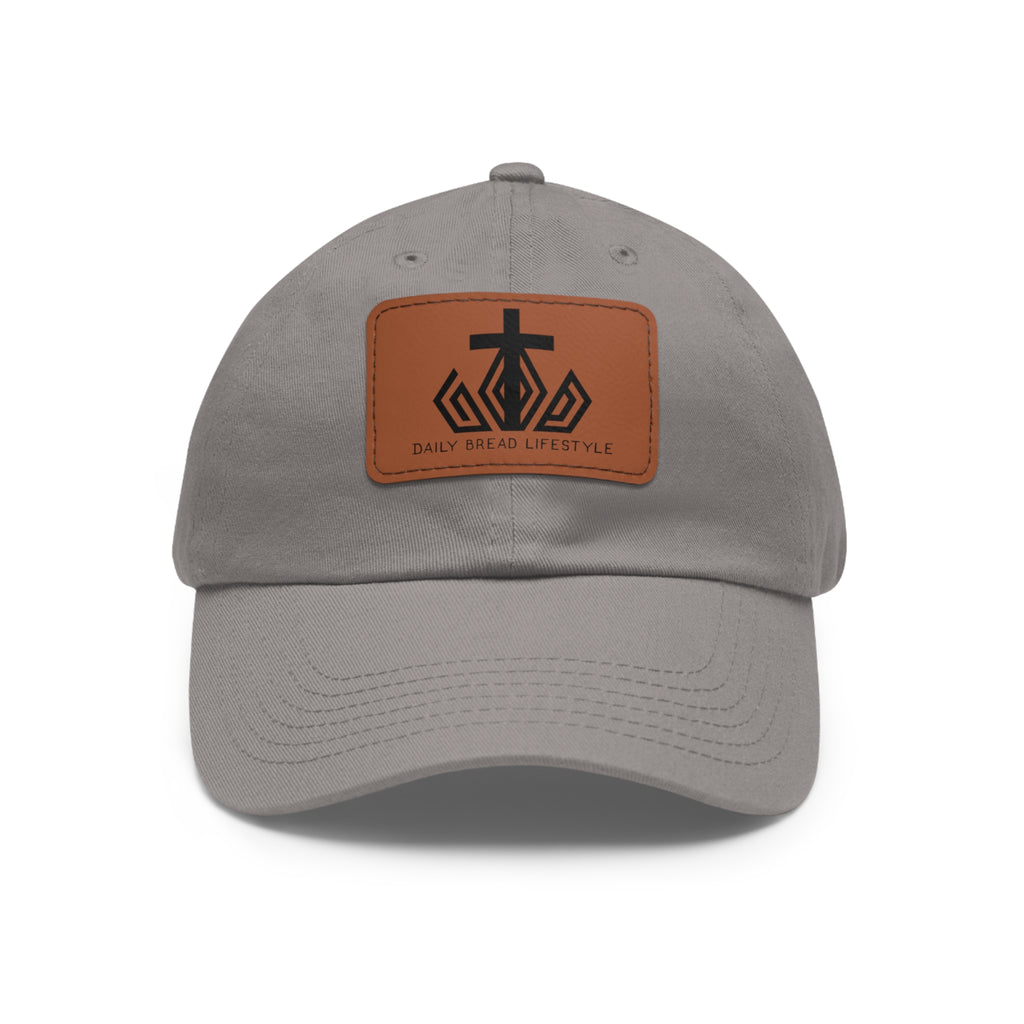 Daily Bread Lifestyle Logo Dad Hat with Brown Leather Patch