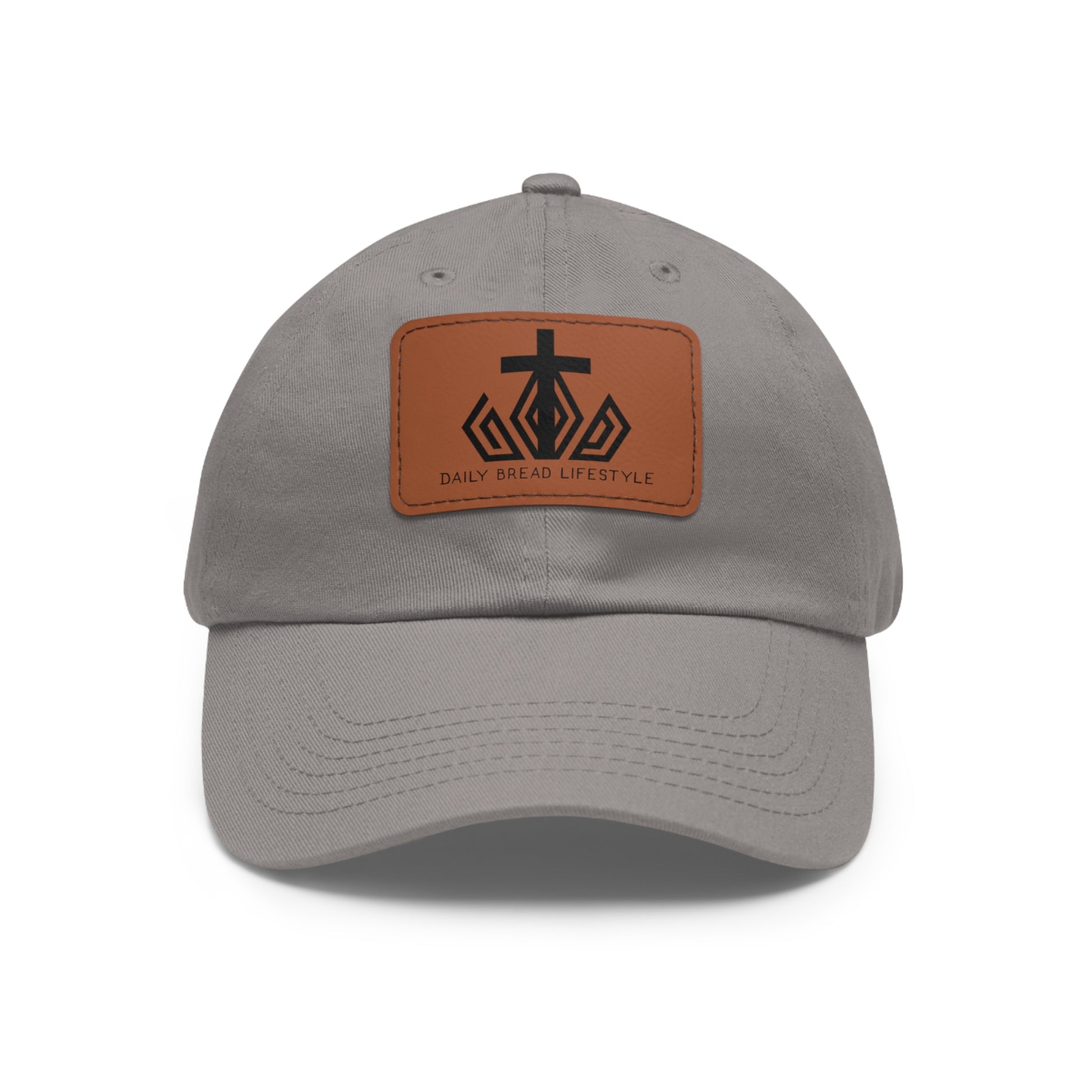 Daily Bread Lifestyle Logo Dad Hat with Brown Leather Patch