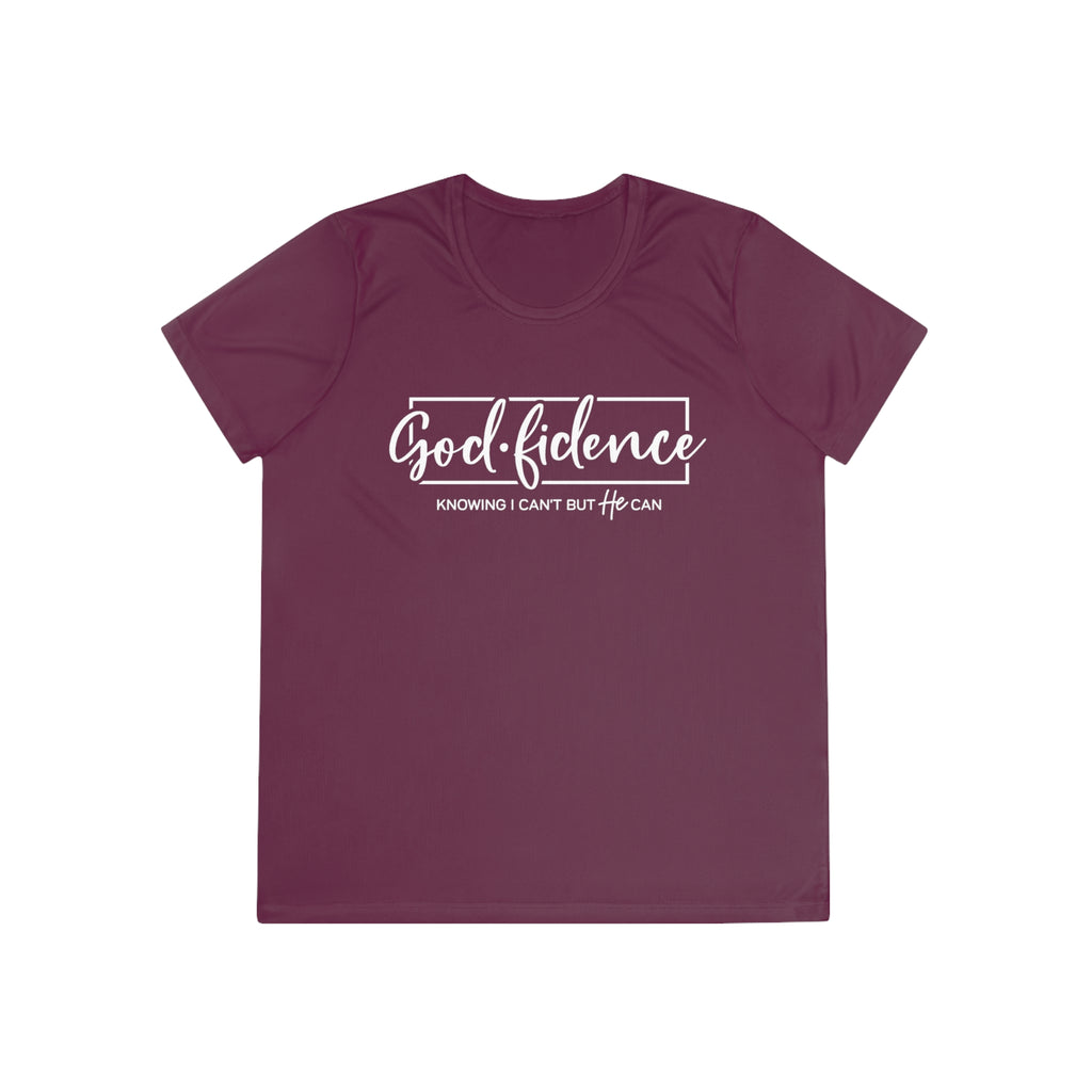 Godfident Christian Faith Ladies Gym Tee