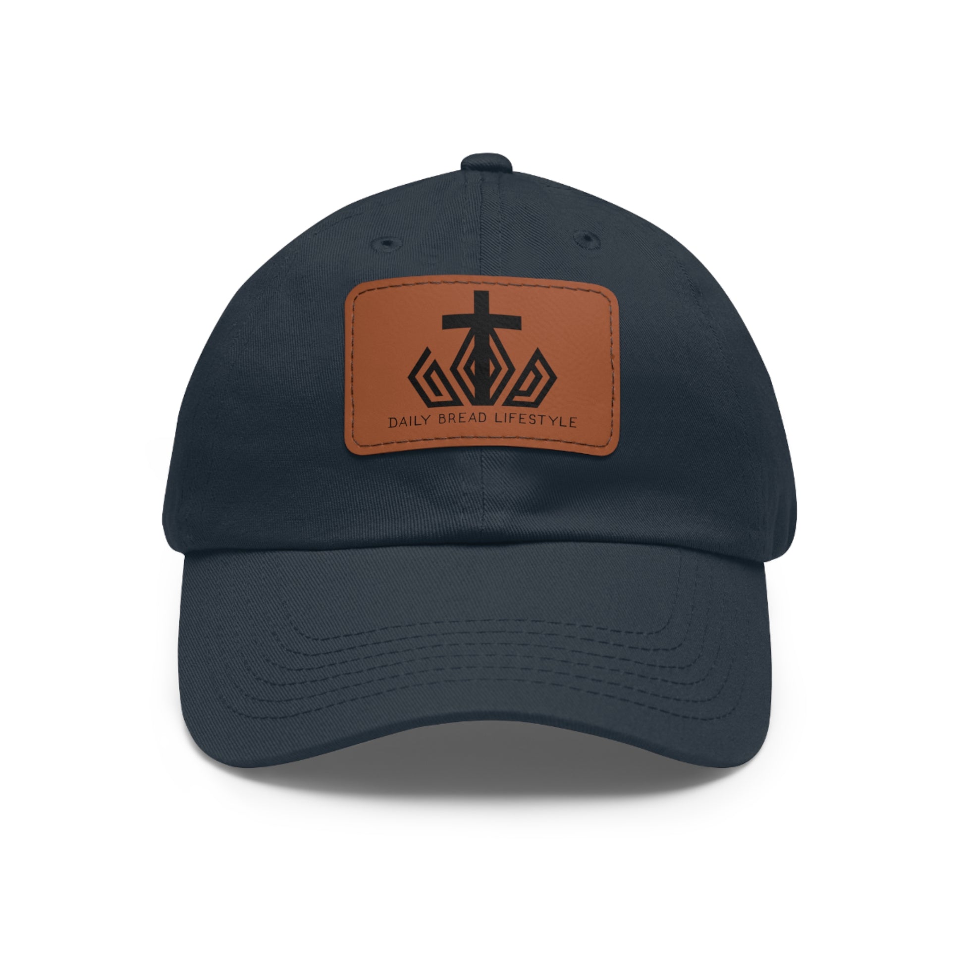 Daily Bread Lifestyle Logo Dad Hat with Brown Leather Patch
