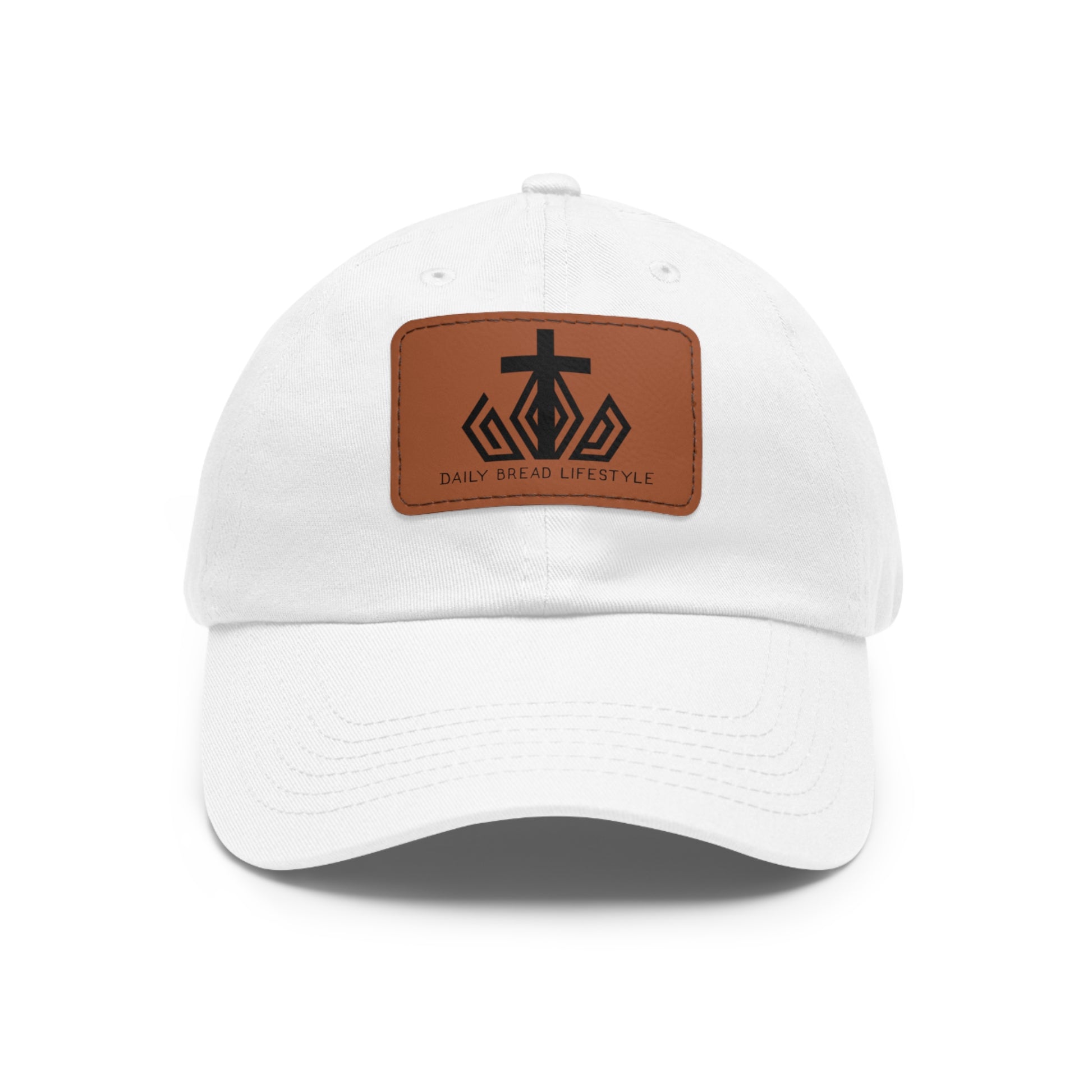 Daily Bread Lifestyle Logo Dad Hat with Brown Leather Patch