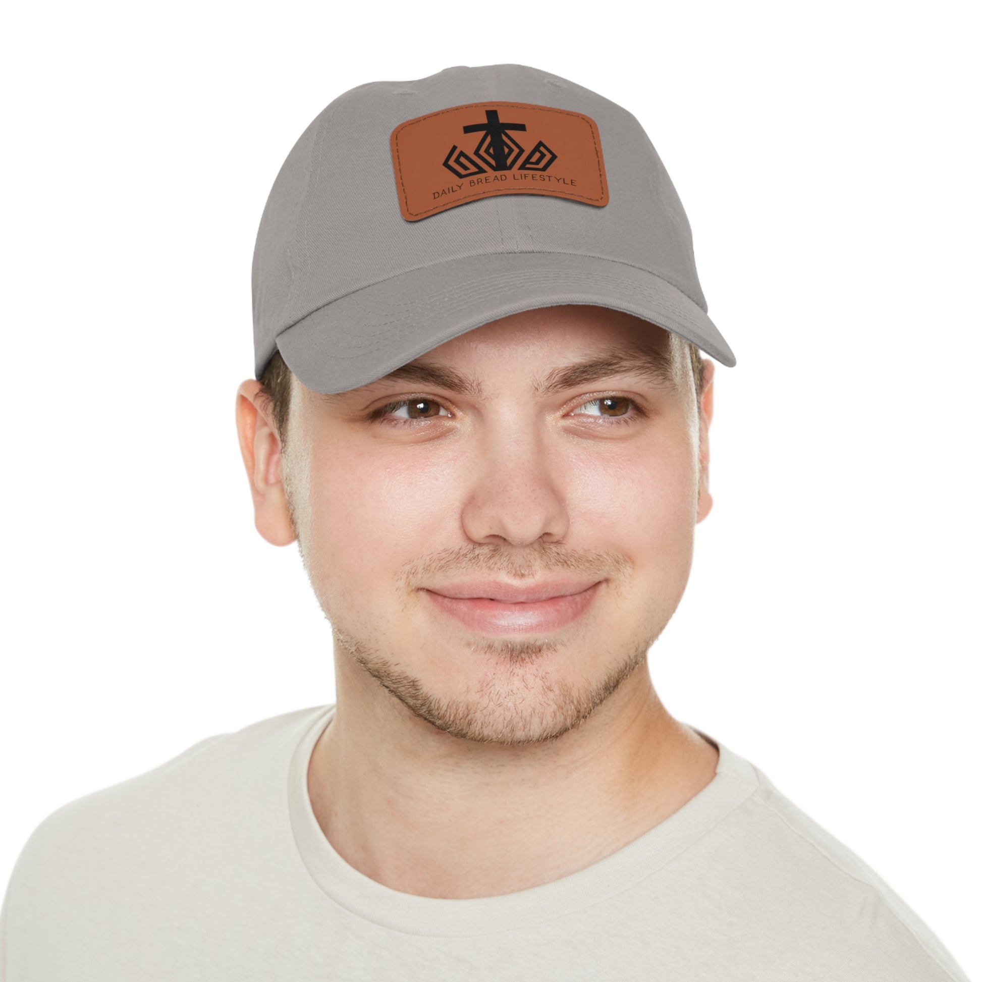 Daily Bread Lifestyle Logo Dad Hat with Brown Leather Patch