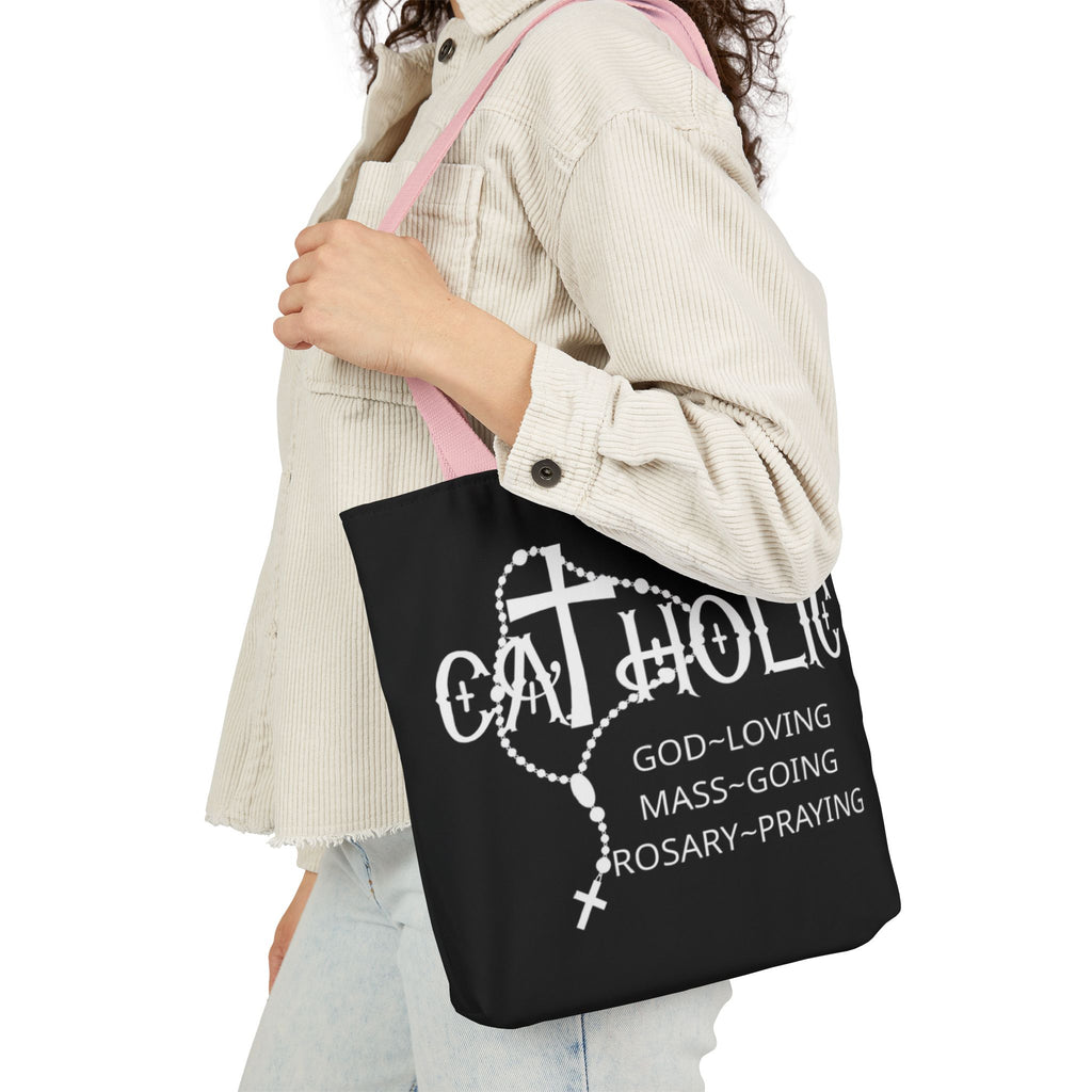 Catholic Faith Canvas Tote Bag Gift for Believers, Church Events, Eco-Friendly Shopper