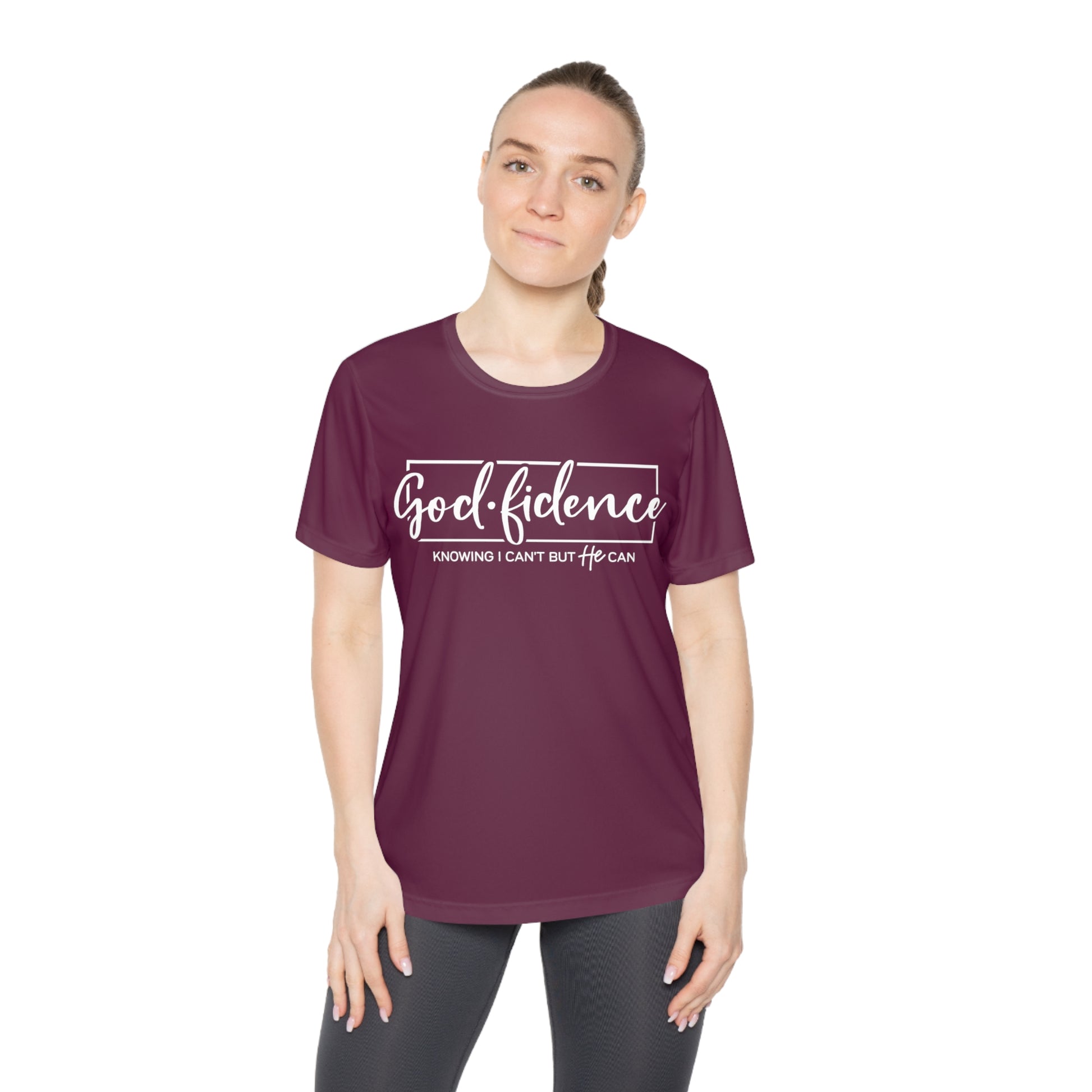 Godfident Christian Faith Ladies Gym Tee