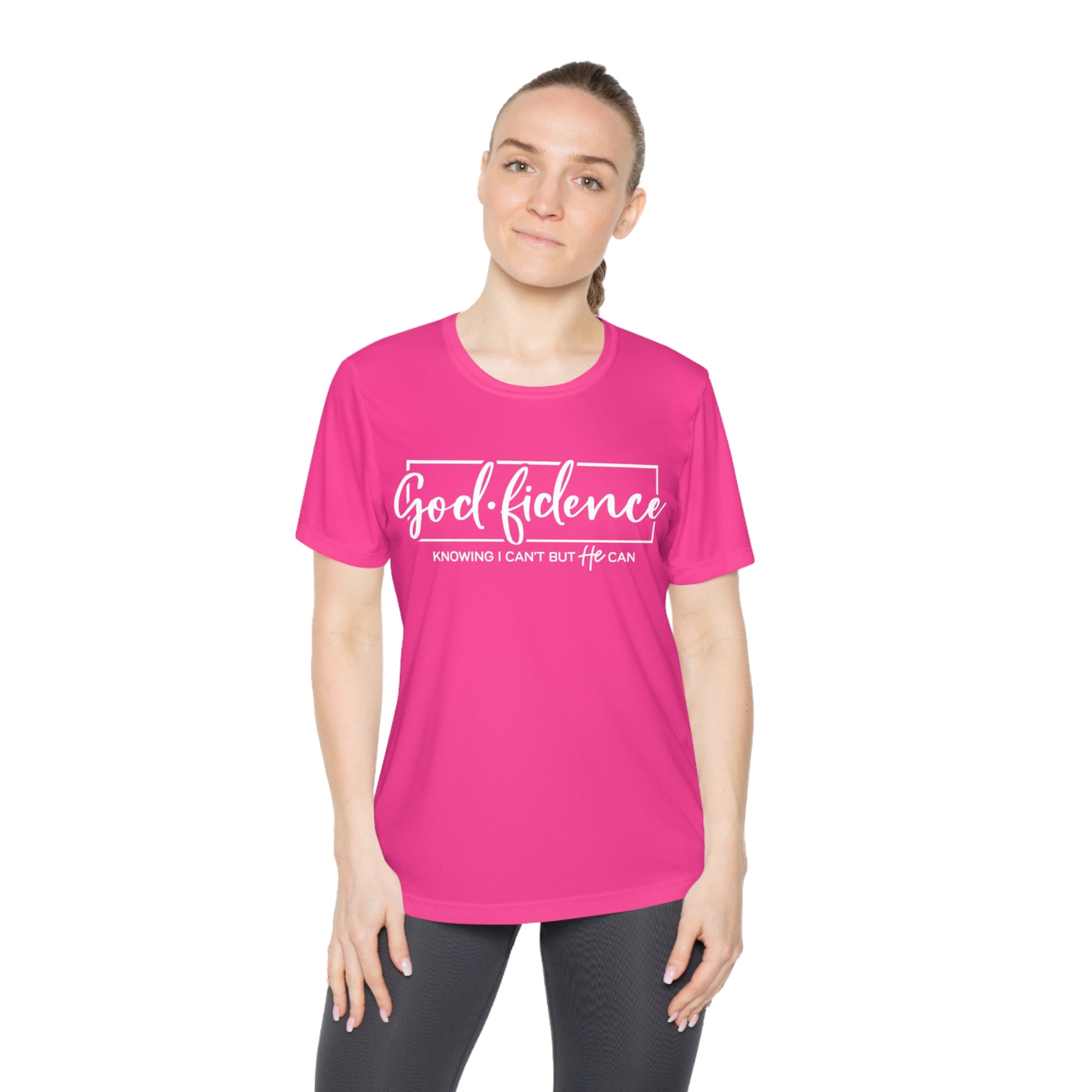 Godfident Christian Faith Ladies Gym Tee