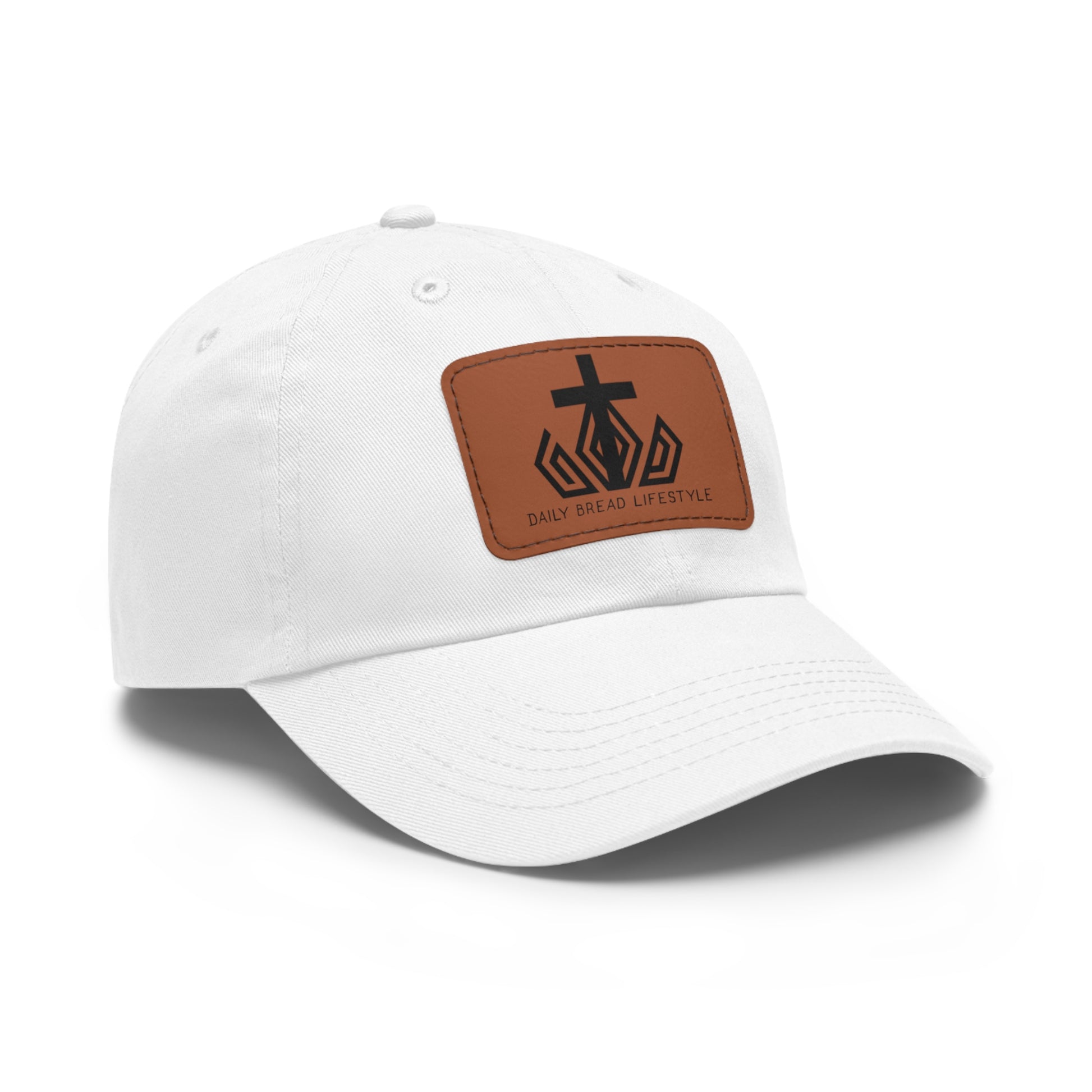 Daily Bread Lifestyle Logo Dad Hat with Brown Leather Patch