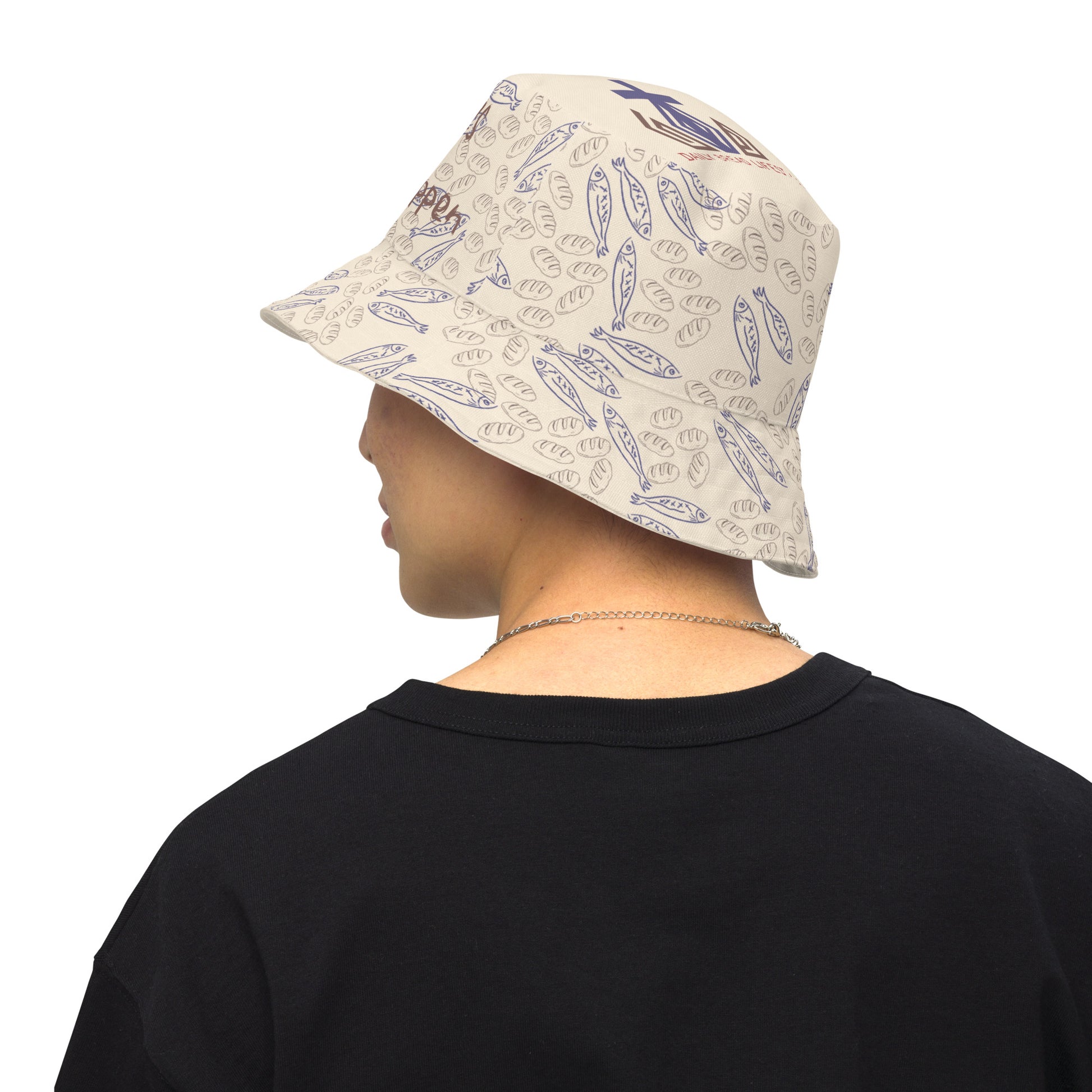 2 Fish and 5 Loaves Reversible Bucket Hat