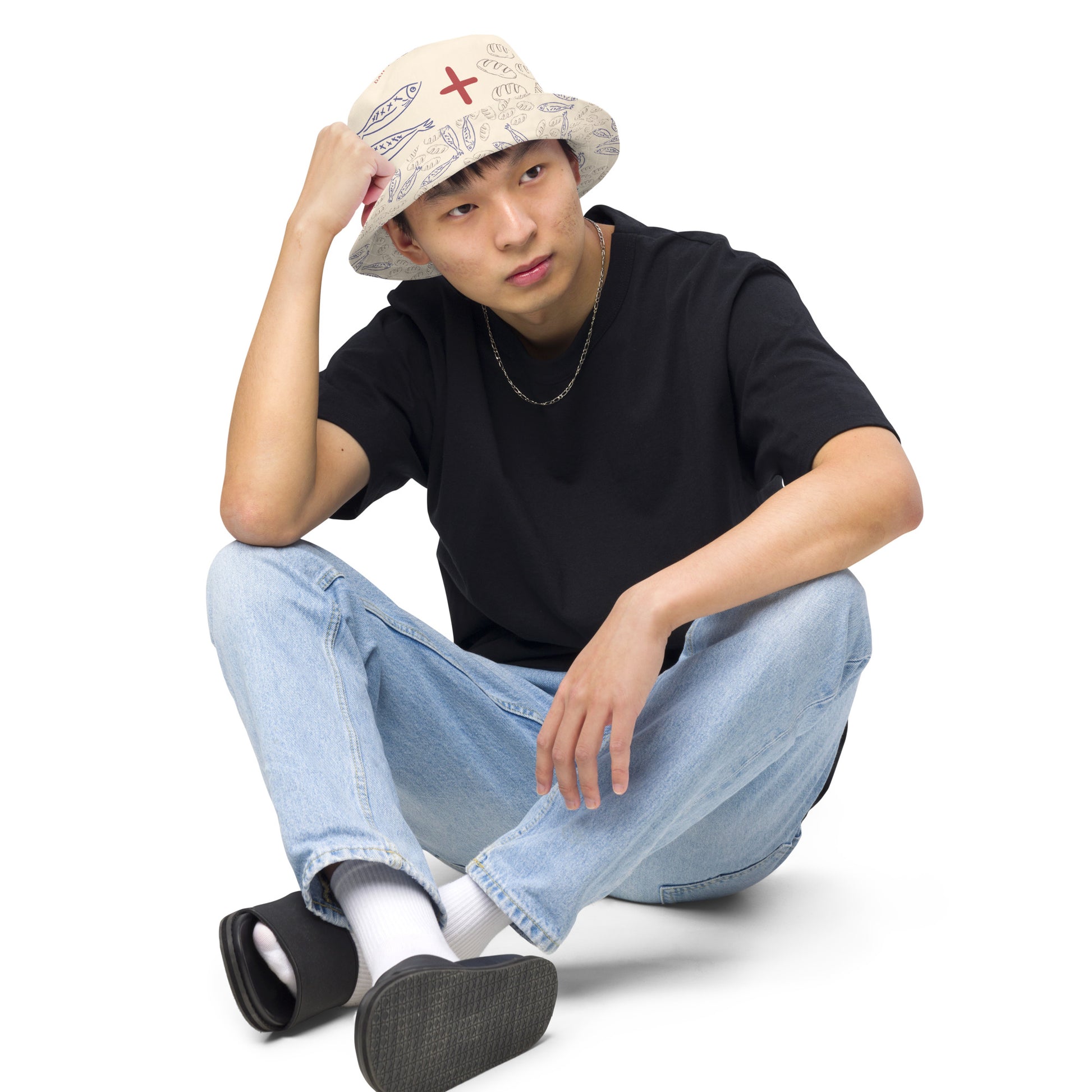 2 Fish and 5 Loaves Reversible Bucket Hat