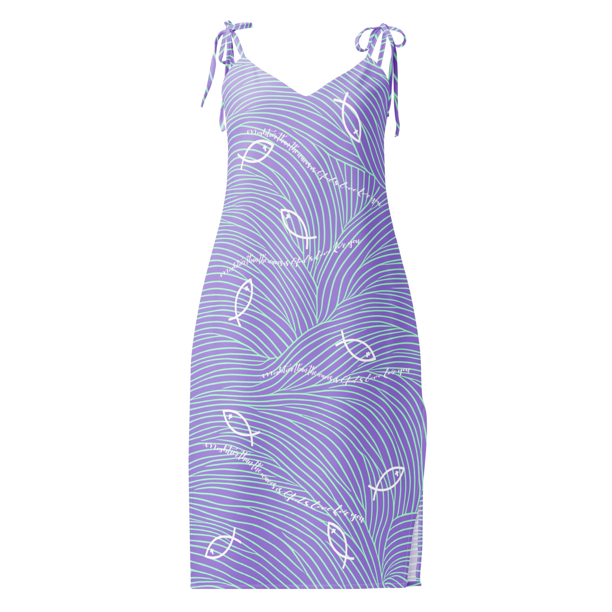 Mightier Than The Waves Tie-strap Midi Dress