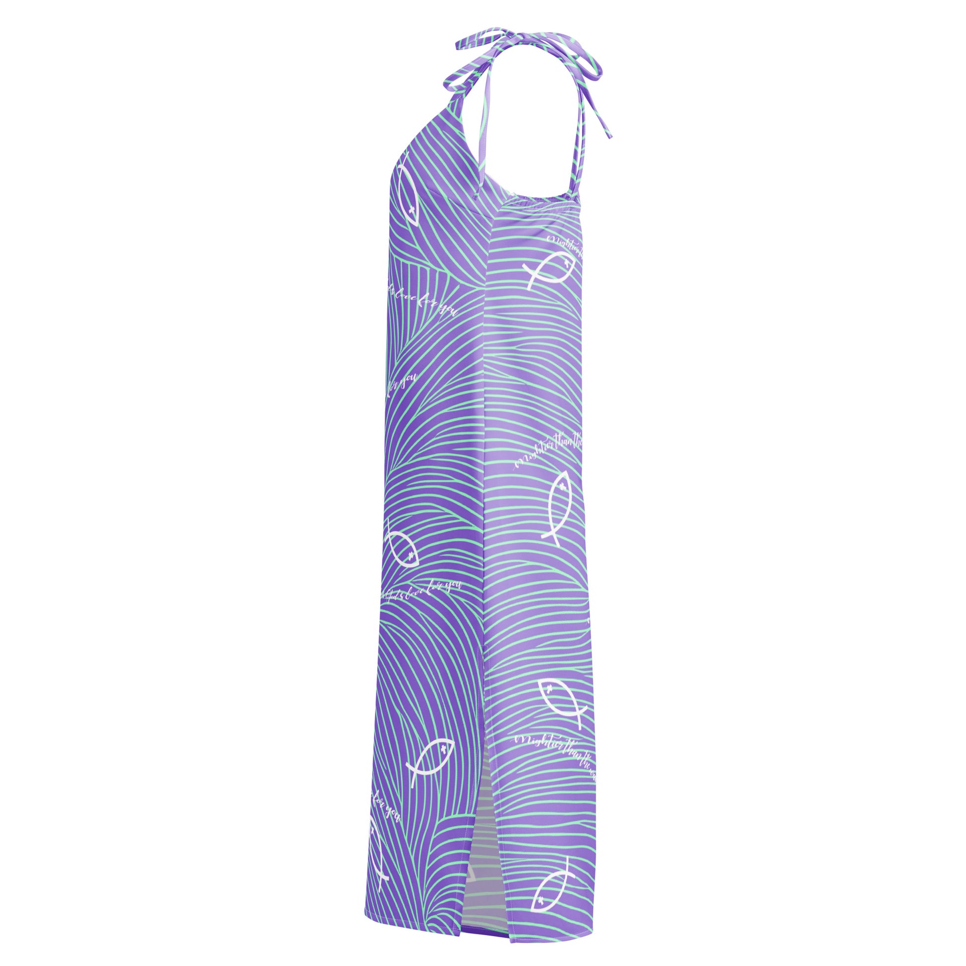 Mightier Than The Waves Tie-strap Midi Dress