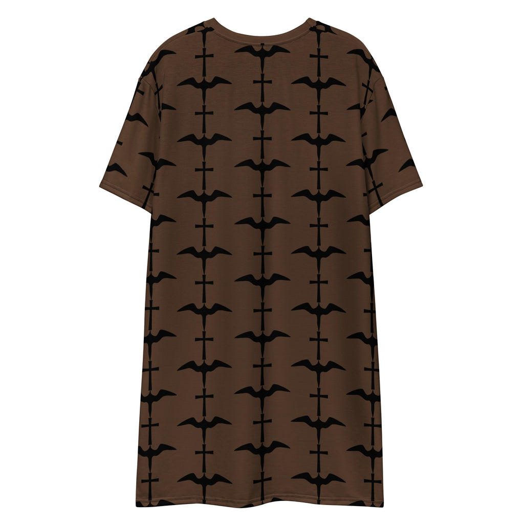 Iwa Cross Tuscan Brown T-shirt dress