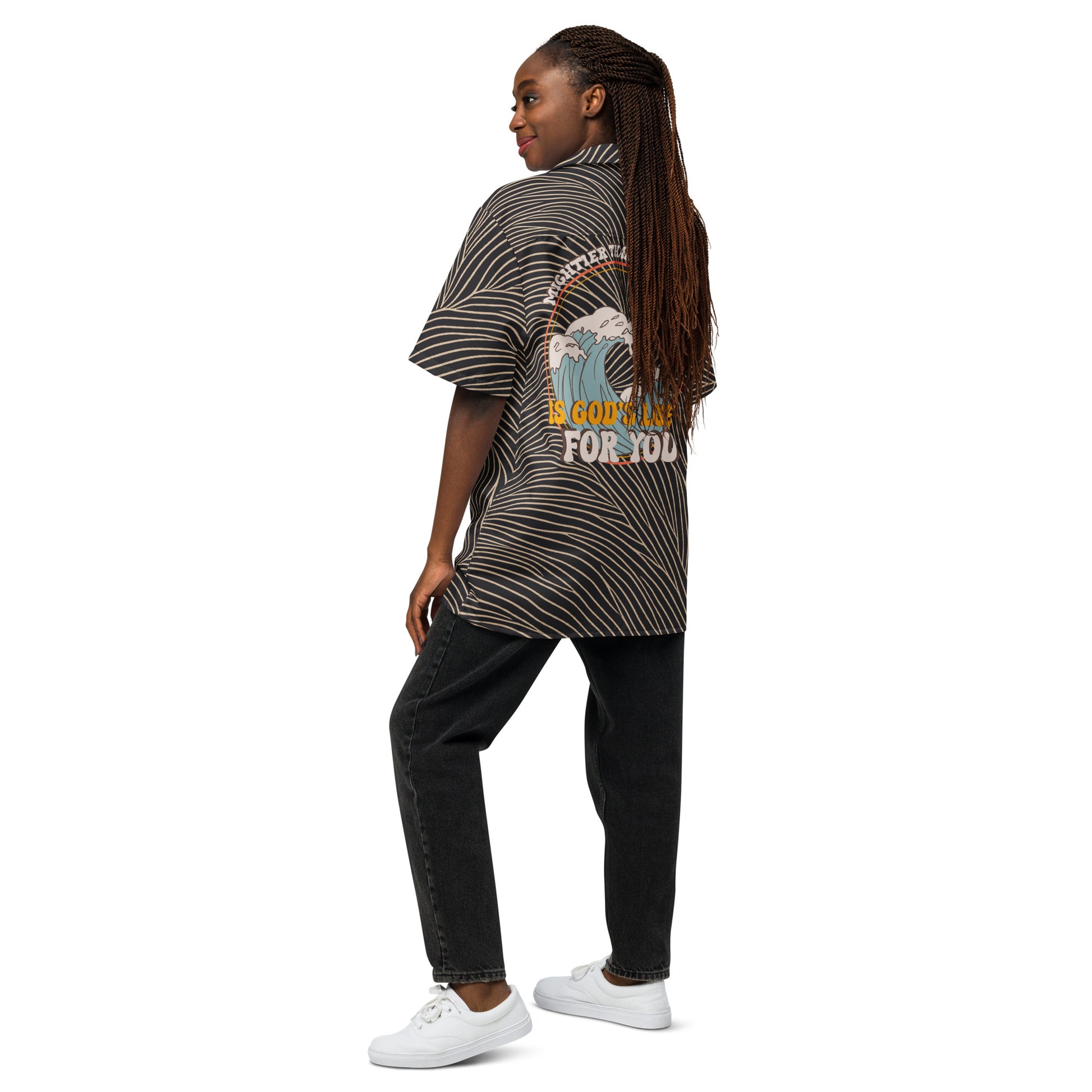 Mightier Than The Waves Unisex Button Shirt