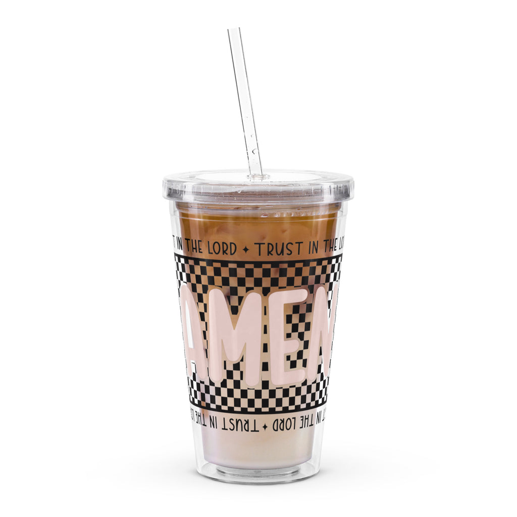 AMEN Clear Plastic Tumbler