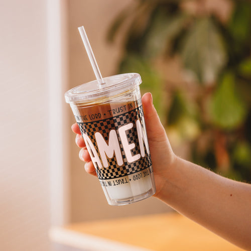 AMEN Clear Plastic Tumbler