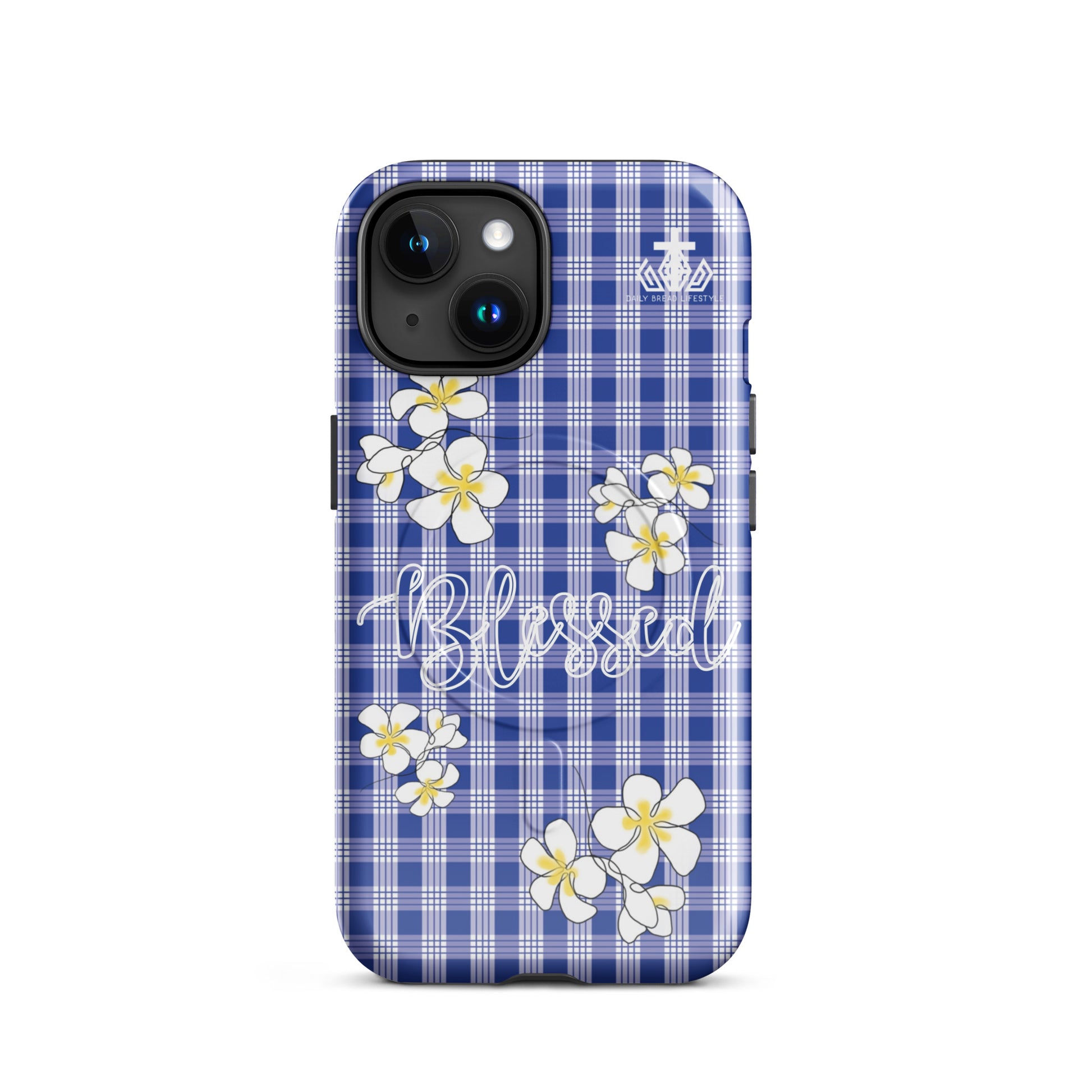 Blessed Plumeria Blue MagSafe® tough case for iPhone®