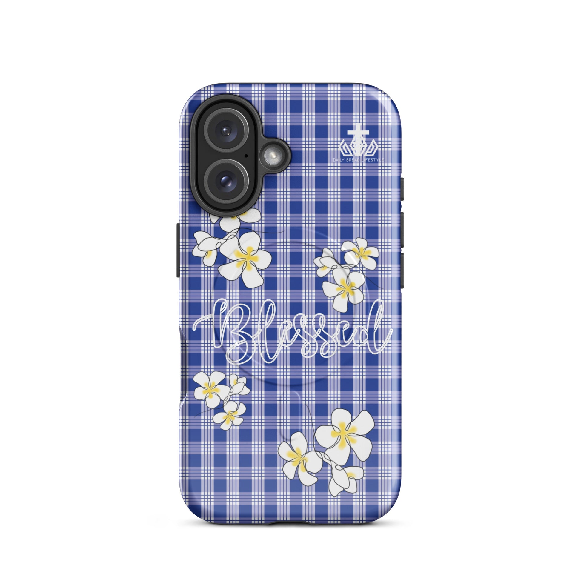 Blessed Plumeria Blue MagSafe® tough case for iPhone®