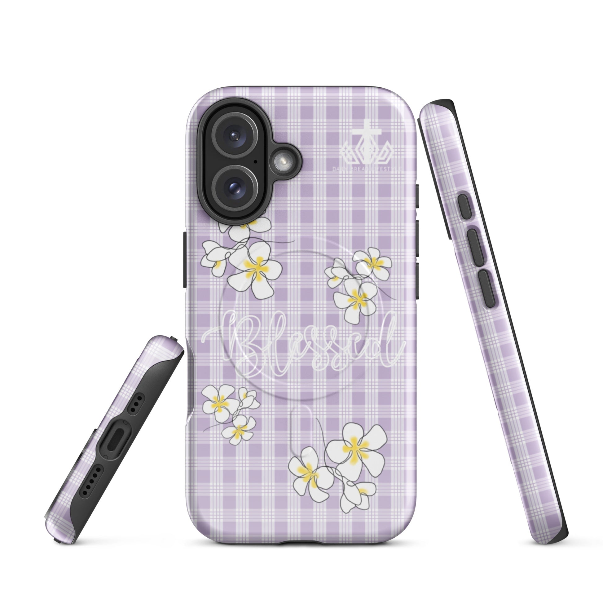 Blessed Plumeria Lavender Mist Palaka MagSafe® tough case for iPhone®