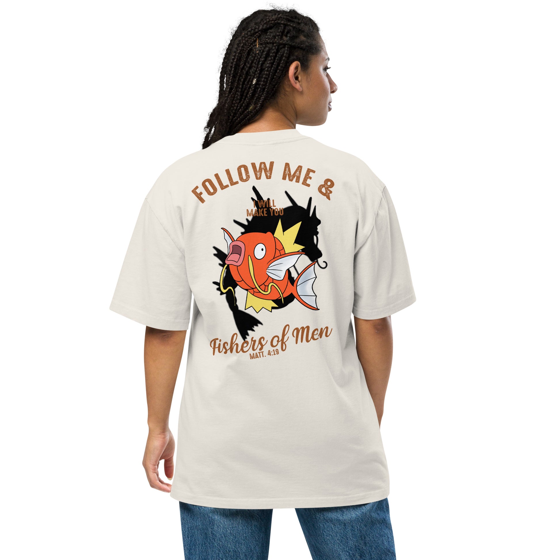 Follow Me Unisex Oversized Faded T-Shirt