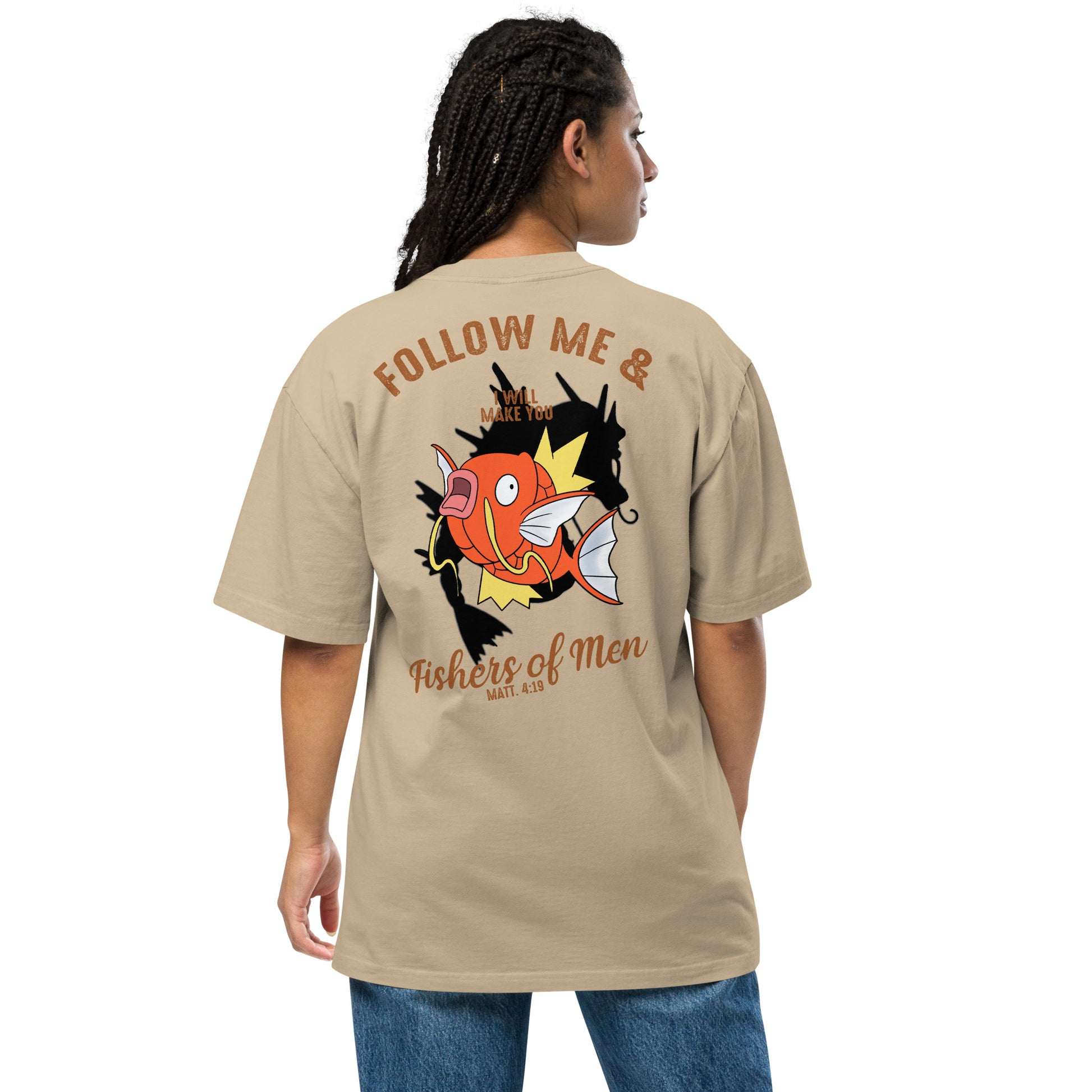 Follow Me Unisex Oversized Faded T-Shirt