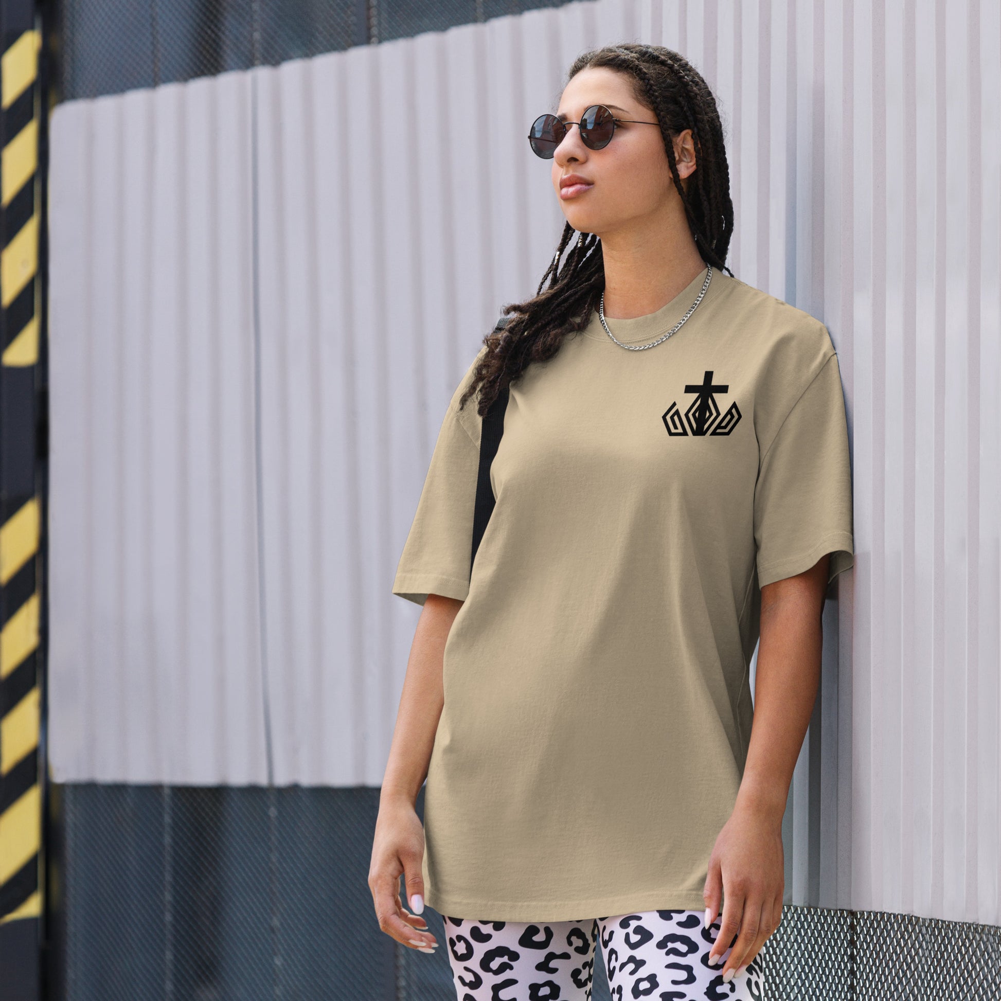 Follow Me Unisex Oversized Faded T-Shirt